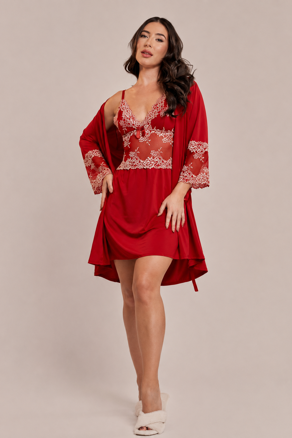 Camisola Renda Bicolor